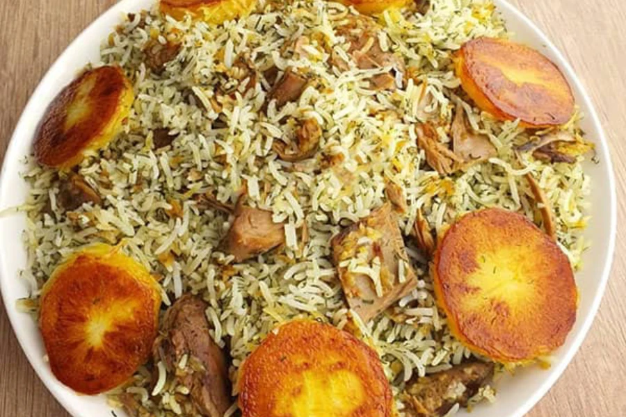 تصویر از طرز تهیه شوید پلو با تن ماهی